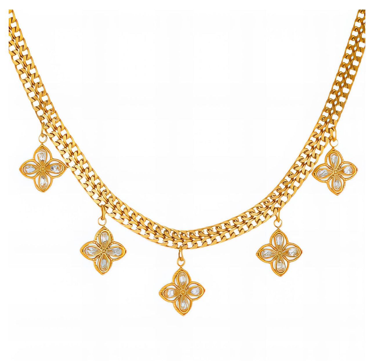 FLORENCE BLOOM NECKLACE 18K GOLD -PLATED