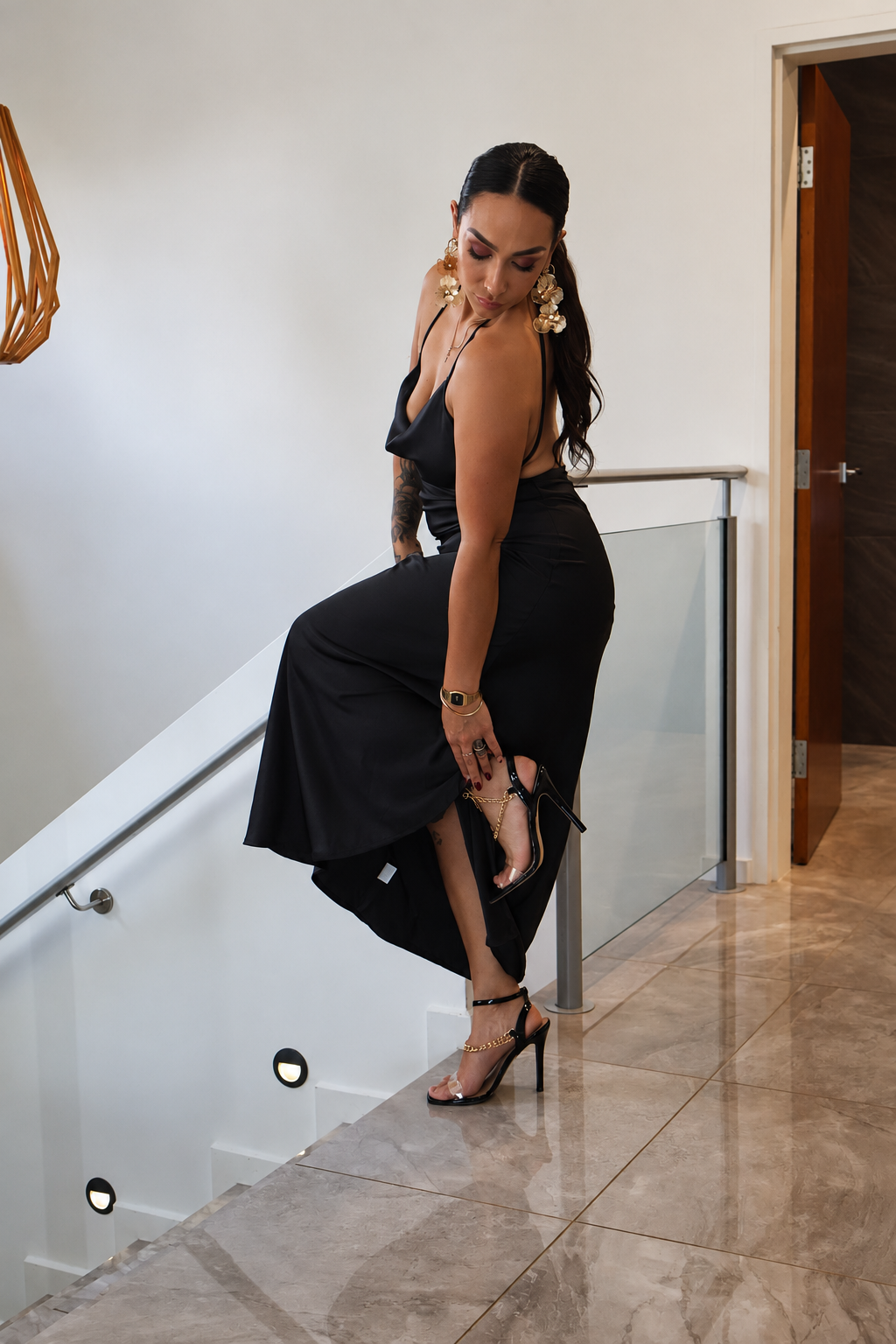ADDISON DRESS BLACK
