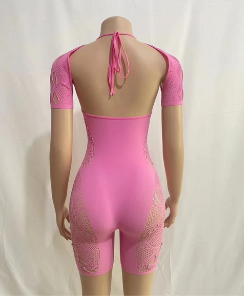 BELLA PLAYSUIT PINK