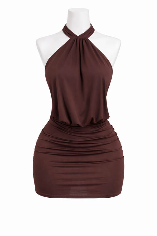 MOCHA MUSE MINI DRESS