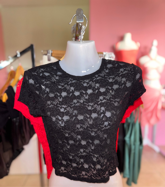 MARA MESH TOP BLACK
