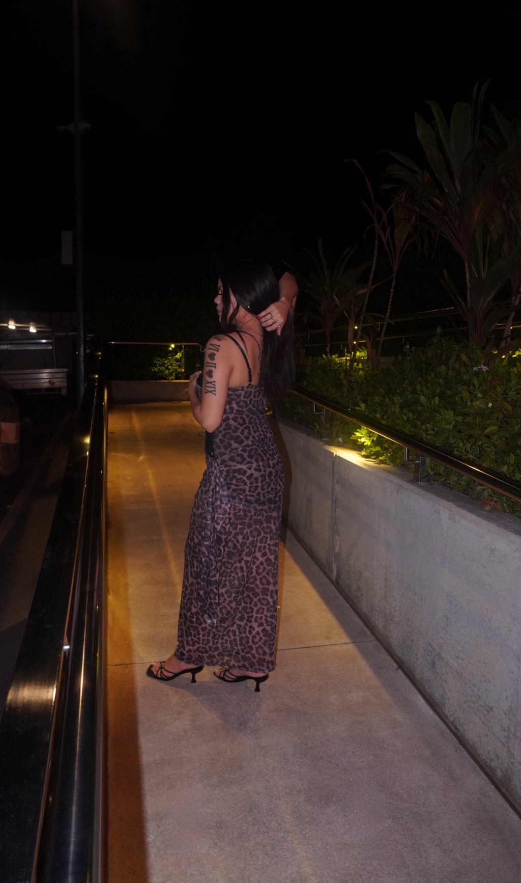 LANI LEOPARD PRINT MAXI DRESS