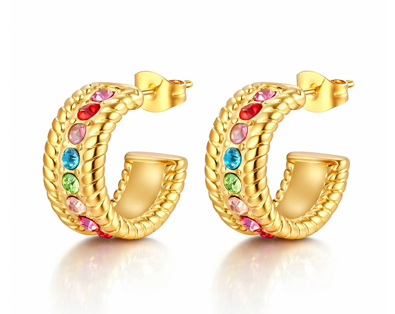 STELLA  EARRINGS 18k GOLD-PLATED
