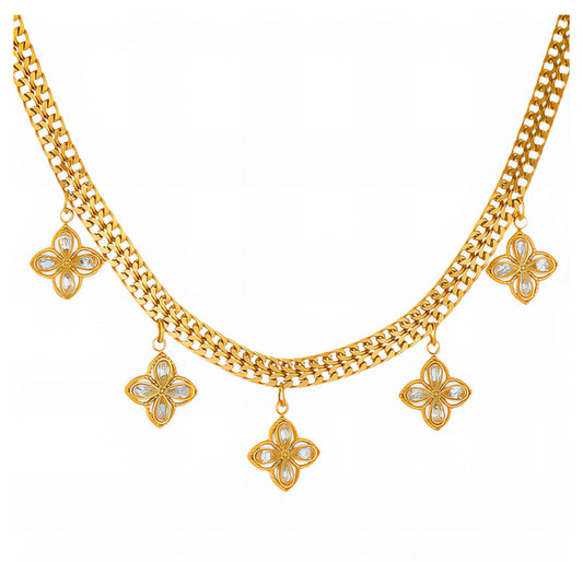 FLORENCE BLOOM NECKLACE 18K GOLD -PLATED