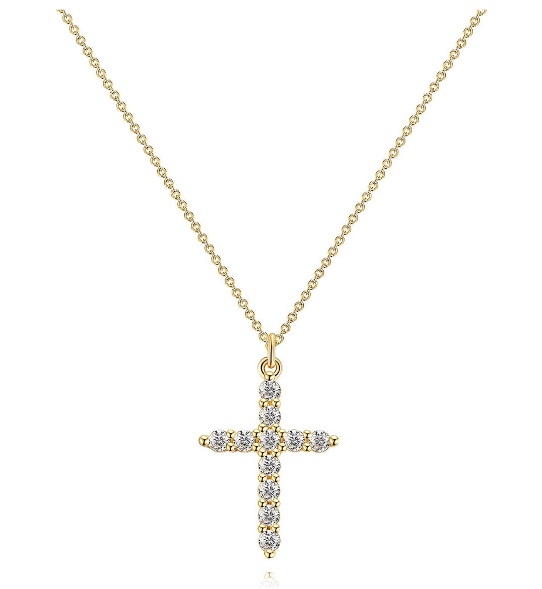 CROSS NECKLACE 18k GOLD-PLATED