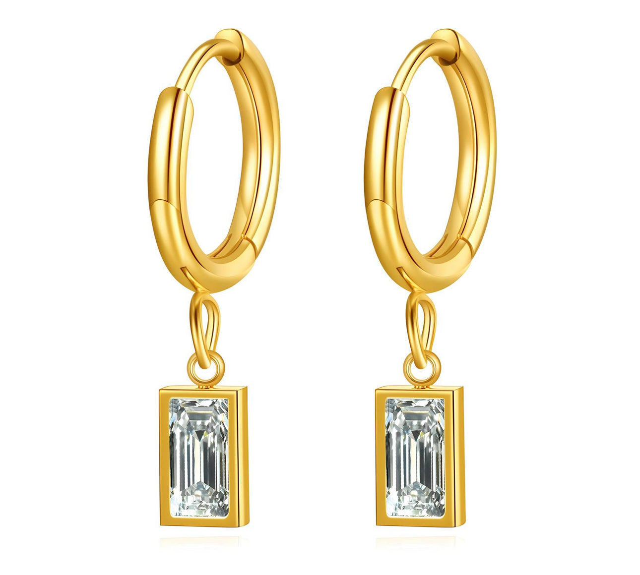 EMERY BAGUETTE - CUT CRYSTAL EARRINGS