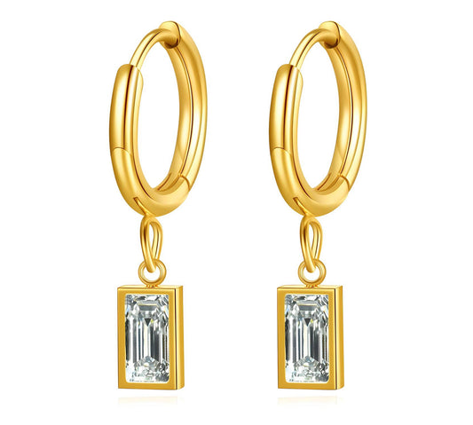 EMERY BAGUETTE - CUT CRYSTAL EARRINGS