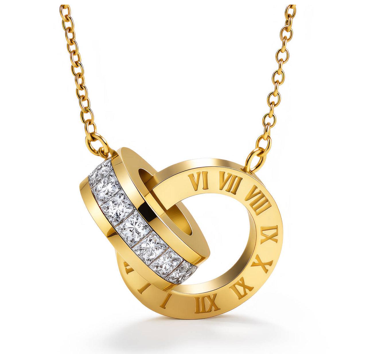 ROMAN CRYSTAL LUXE NECKLACE GOLD