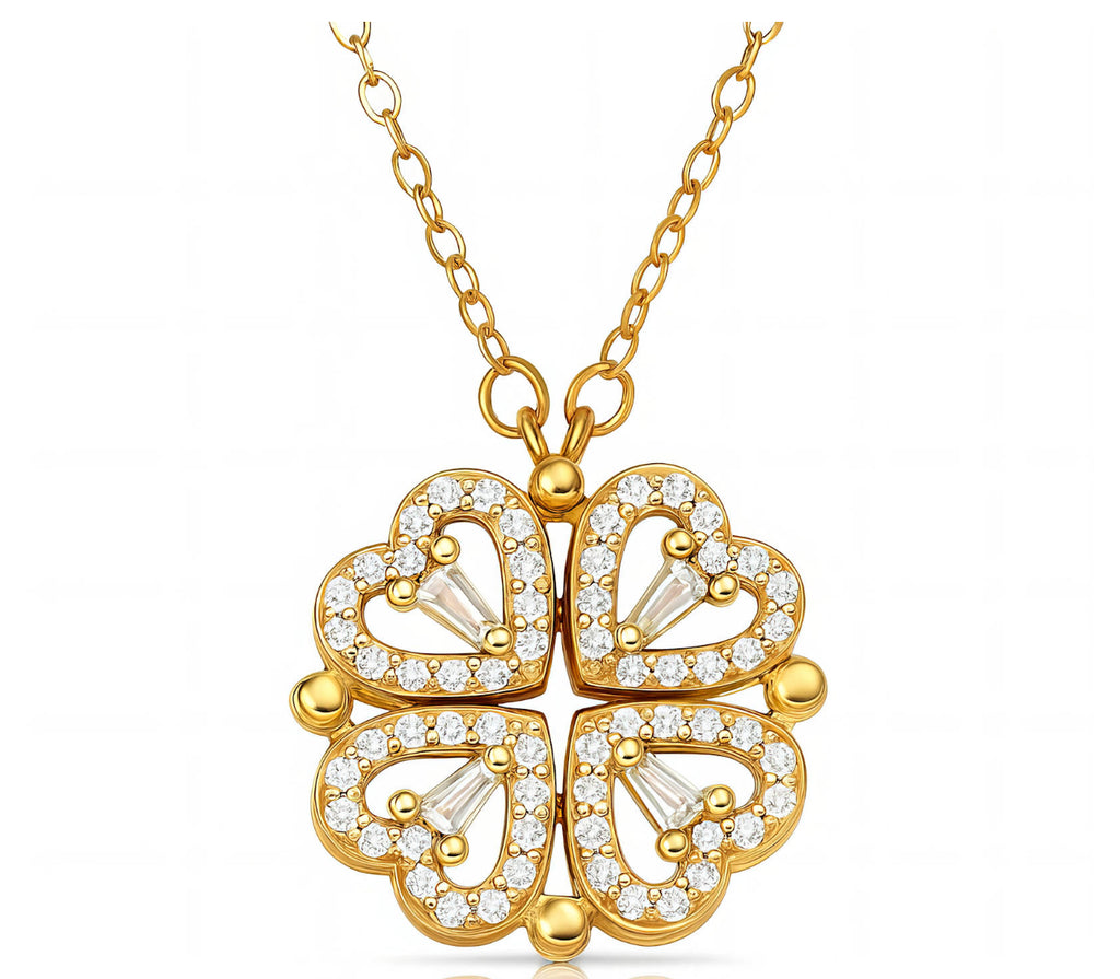 CRYSTAL CLOVER NECKLACE