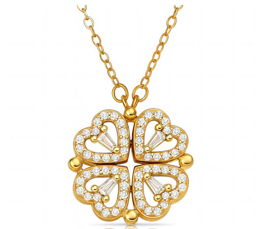 CRYSTAL CLOVER NECKLACE