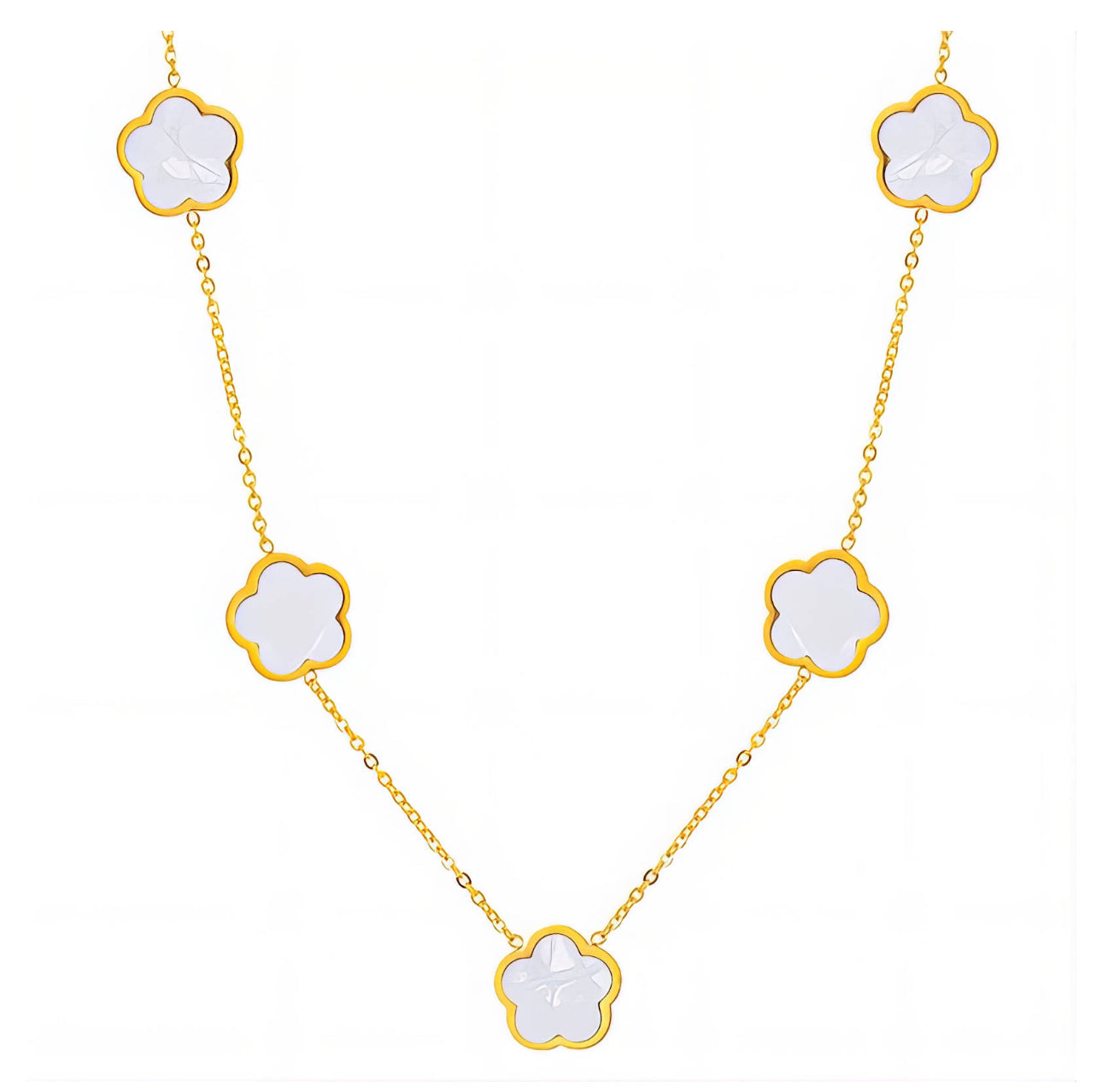WHITE CLOVER NECKLACE