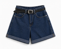 ALL THAT HIGH WAISTED DENIM SHORTS DARK BLUE