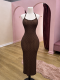 GIA LUXE MAXI DRESS COFFEE