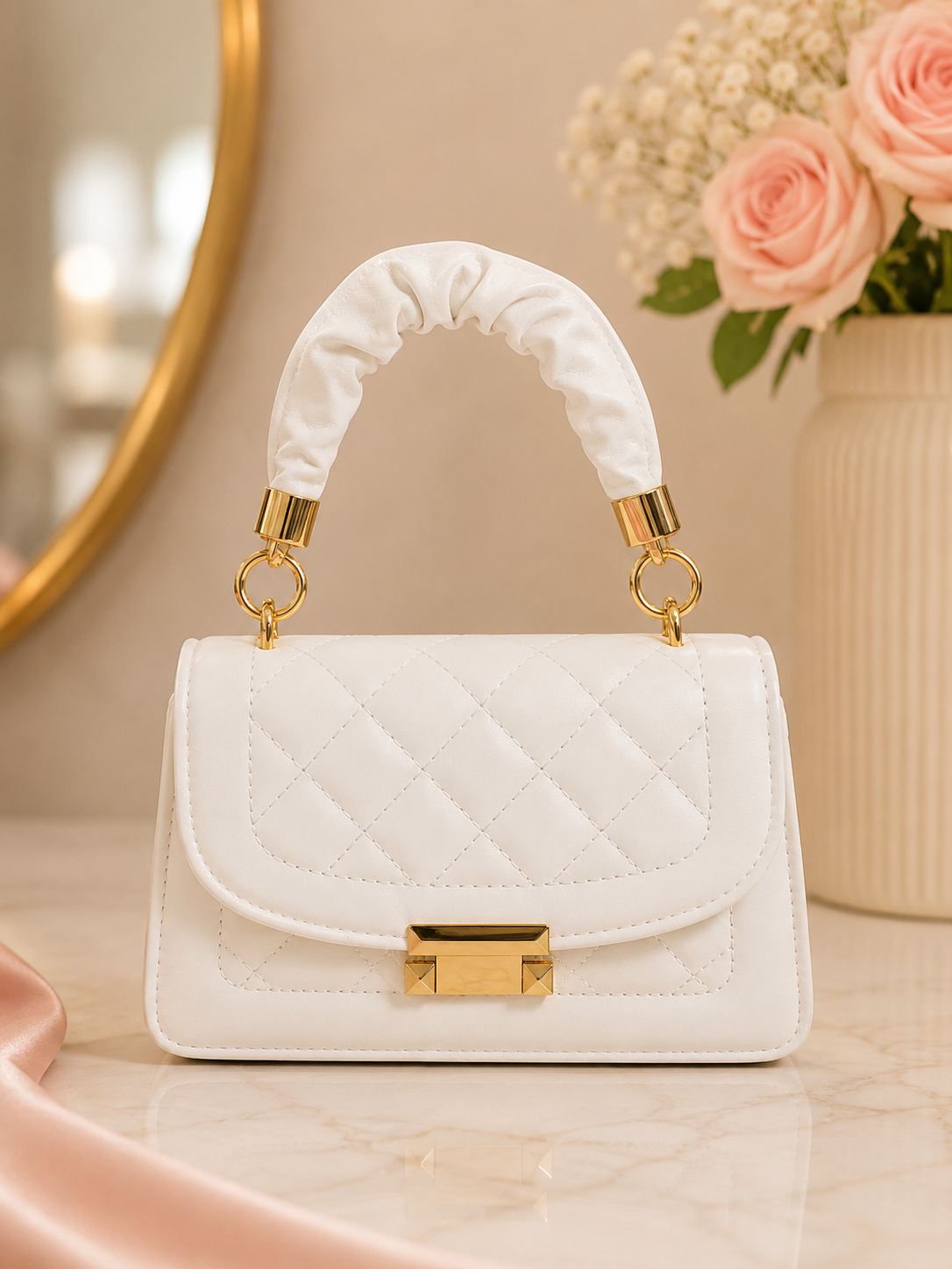WHITE TOP HOLD BAG