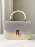 SILVER CREAM TOP HOLD BAG